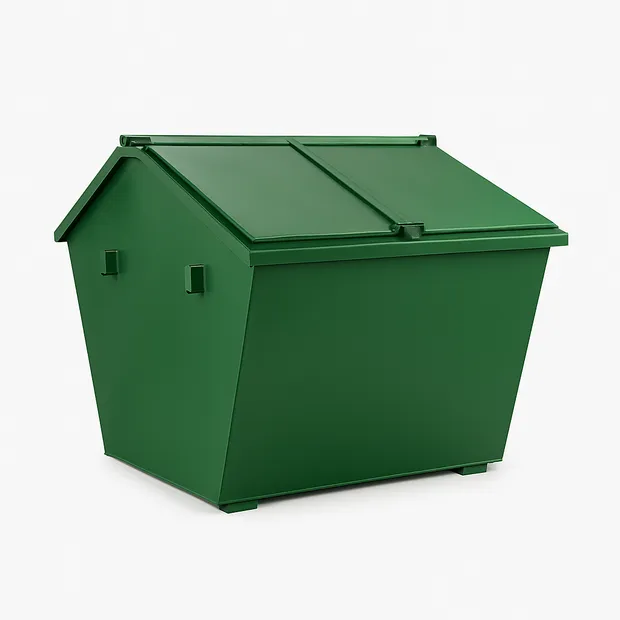 Бункер-лодочка ТБО металлический с задней дверью