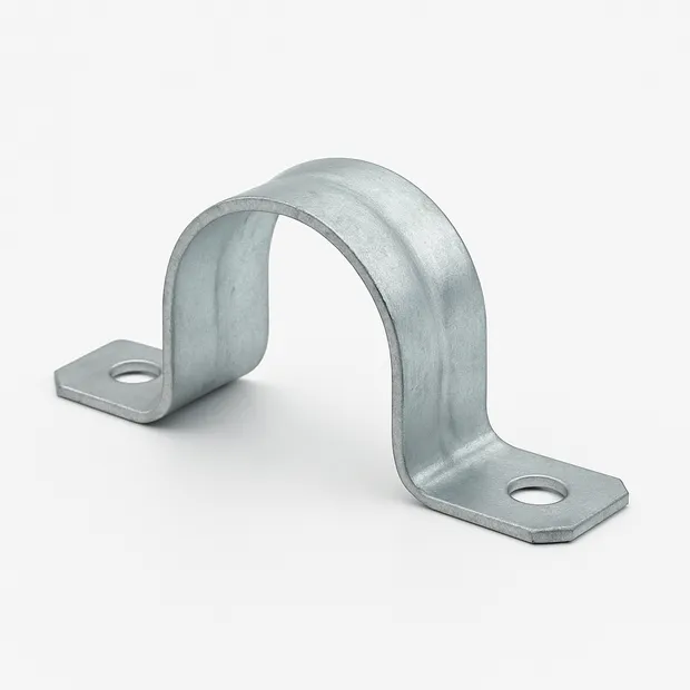 Скоба стальная двухместная для крепления труб