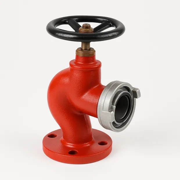 Клапан концевой пожарного крана запорный проходной фланцевый сальниковый